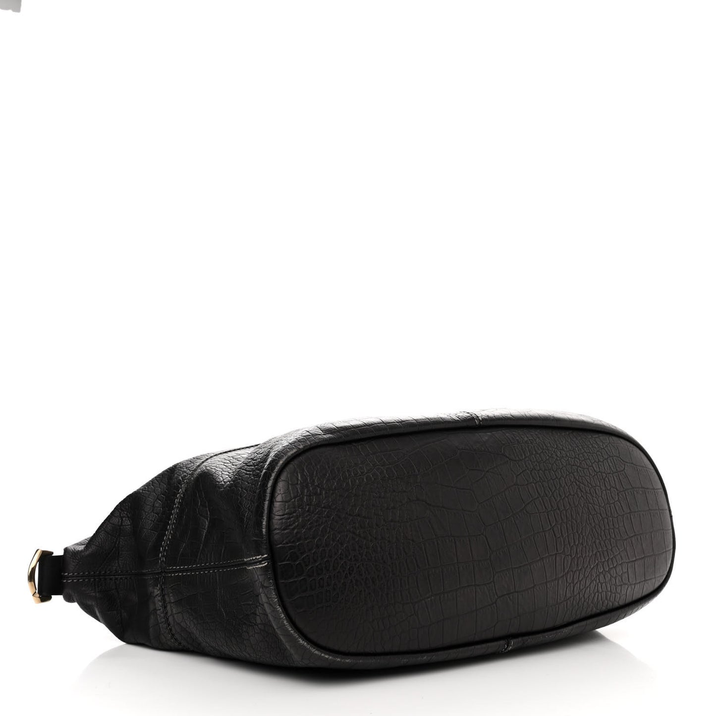 Calfskin Crocodile Embossed Medium Nightingale Black