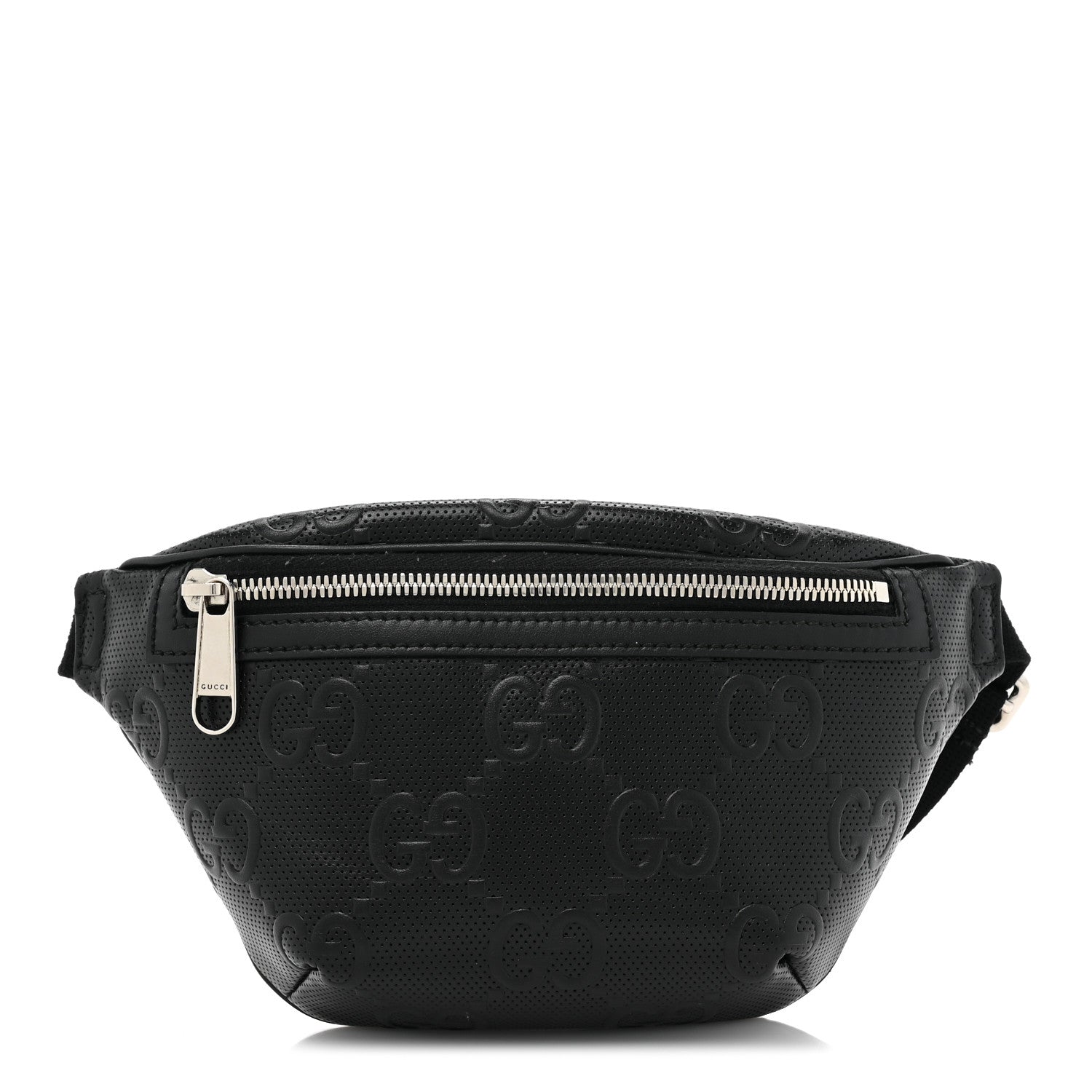 Gucci Calfskin GG Tennis Embossed Belt Bag Black 1 of 12