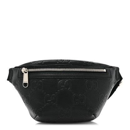 Gucci Calfskin GG Tennis Embossed Belt Bag Black 1 of 12