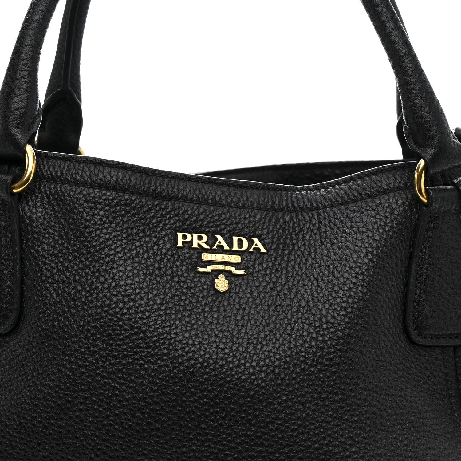 Prada Vitello Daino Tote Black 8 of 14