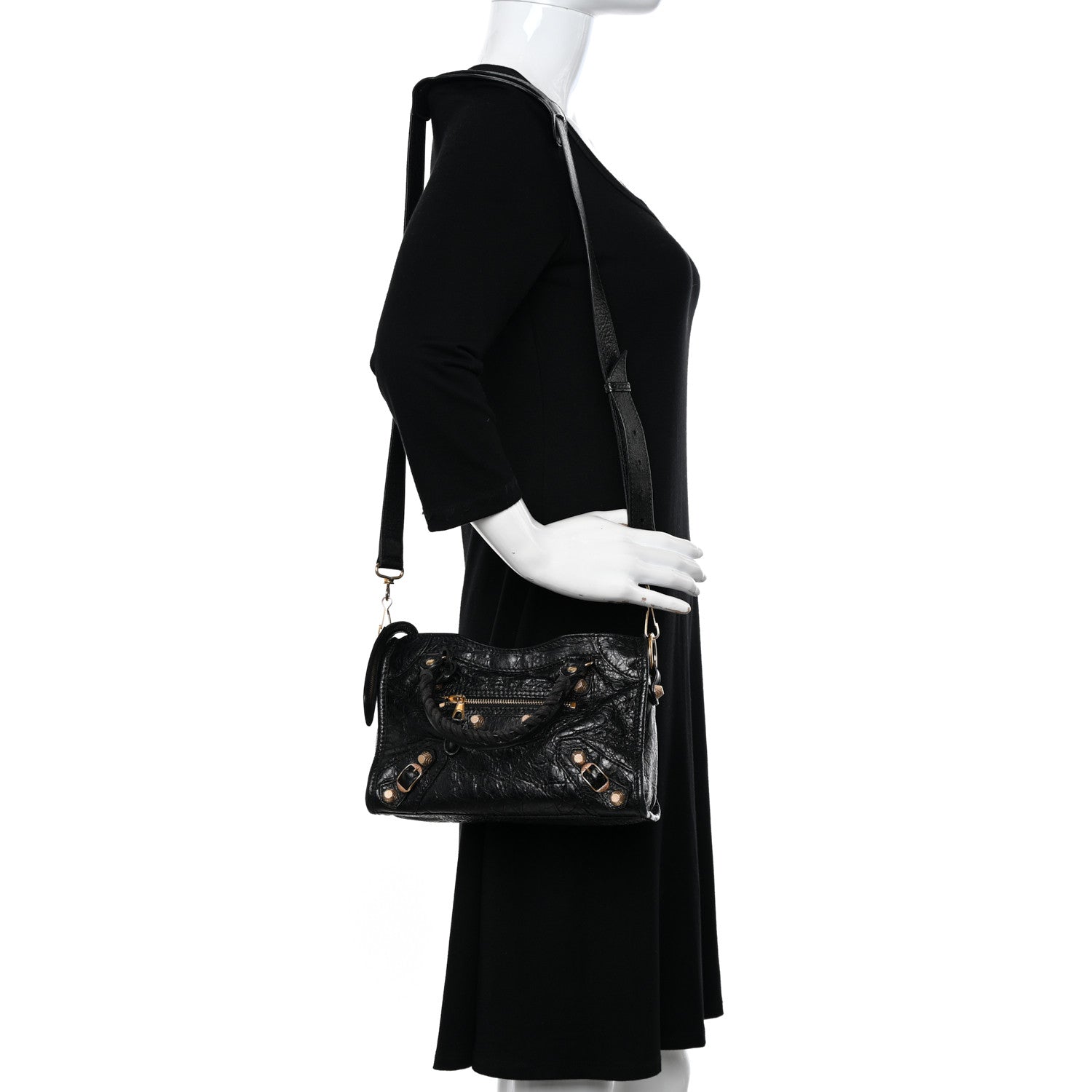 Balenciaga Agneau Giant 12 Gold Hardware Mini City Black 3 of 14
