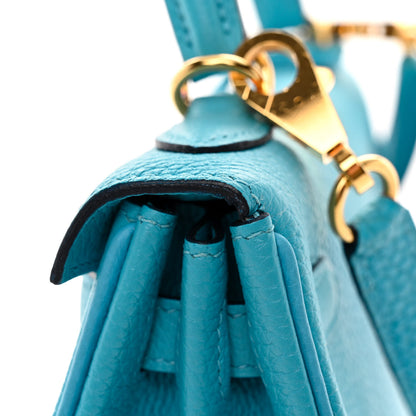 Hermes Togo Kelly Retourne 25 Bleu du Nord 12 of 14