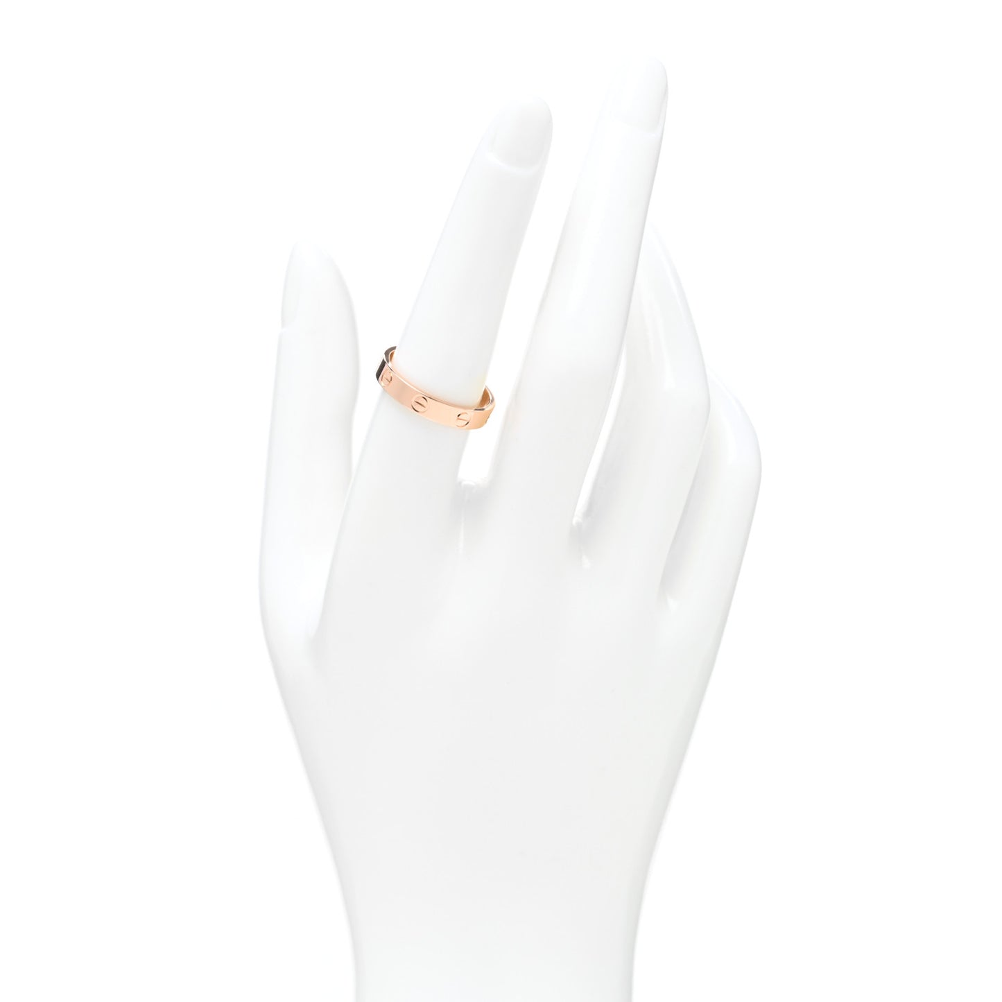 18K Pink Gold 3.5mm LOVE Wedding Band Ring 56 7.5