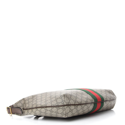 Gucci GG Supreme Monogram Web Ophidia Half Moon Hobo Brown 4 of 10