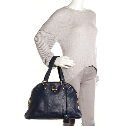 Saint Laurent Calfskin Large Muse Navy 2 of 8