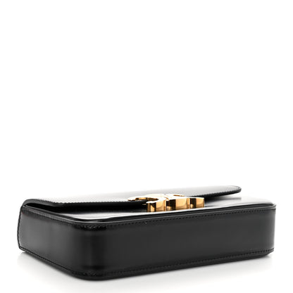 Celine Shiny Calfskin Triomphe Chain Shoulder Bag Black 4 of 10