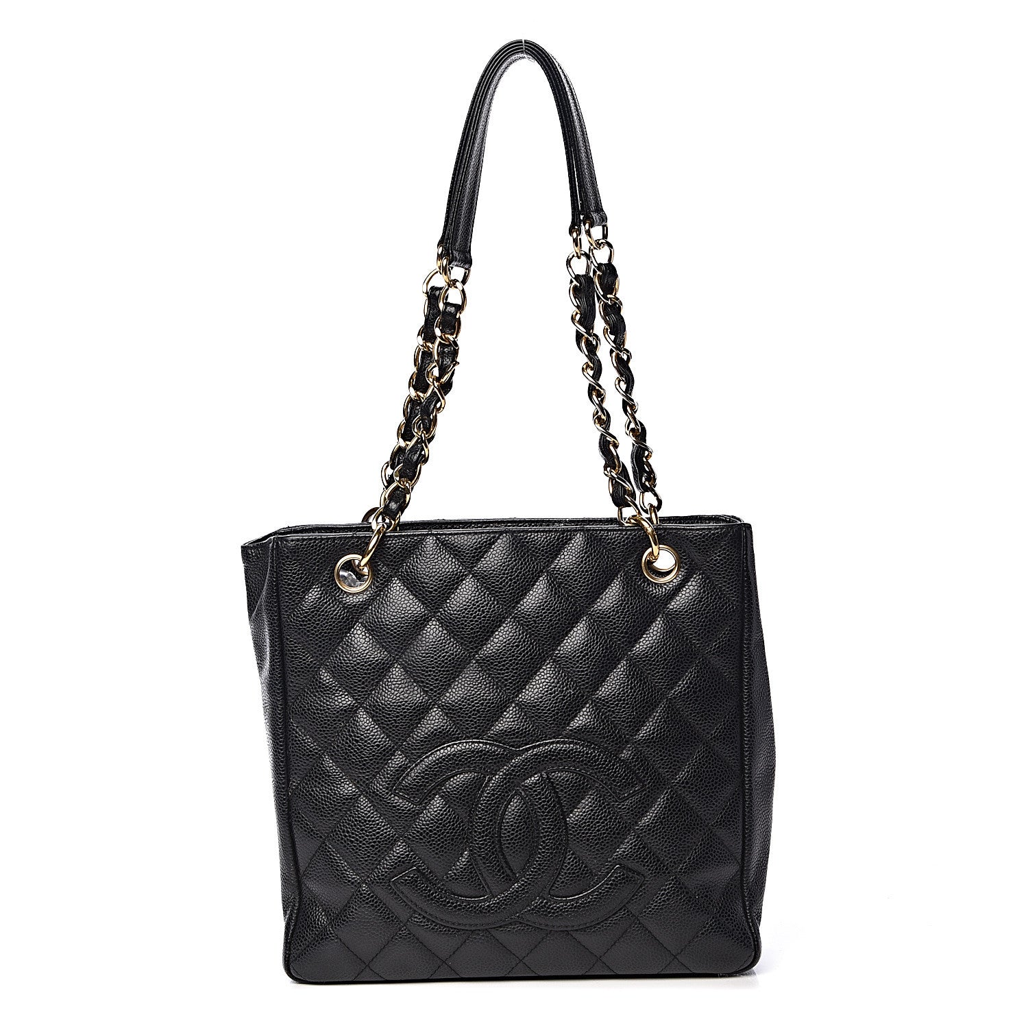 Chanel Caviar Quilted Petit Shopping Tote PST Black 1 of 12