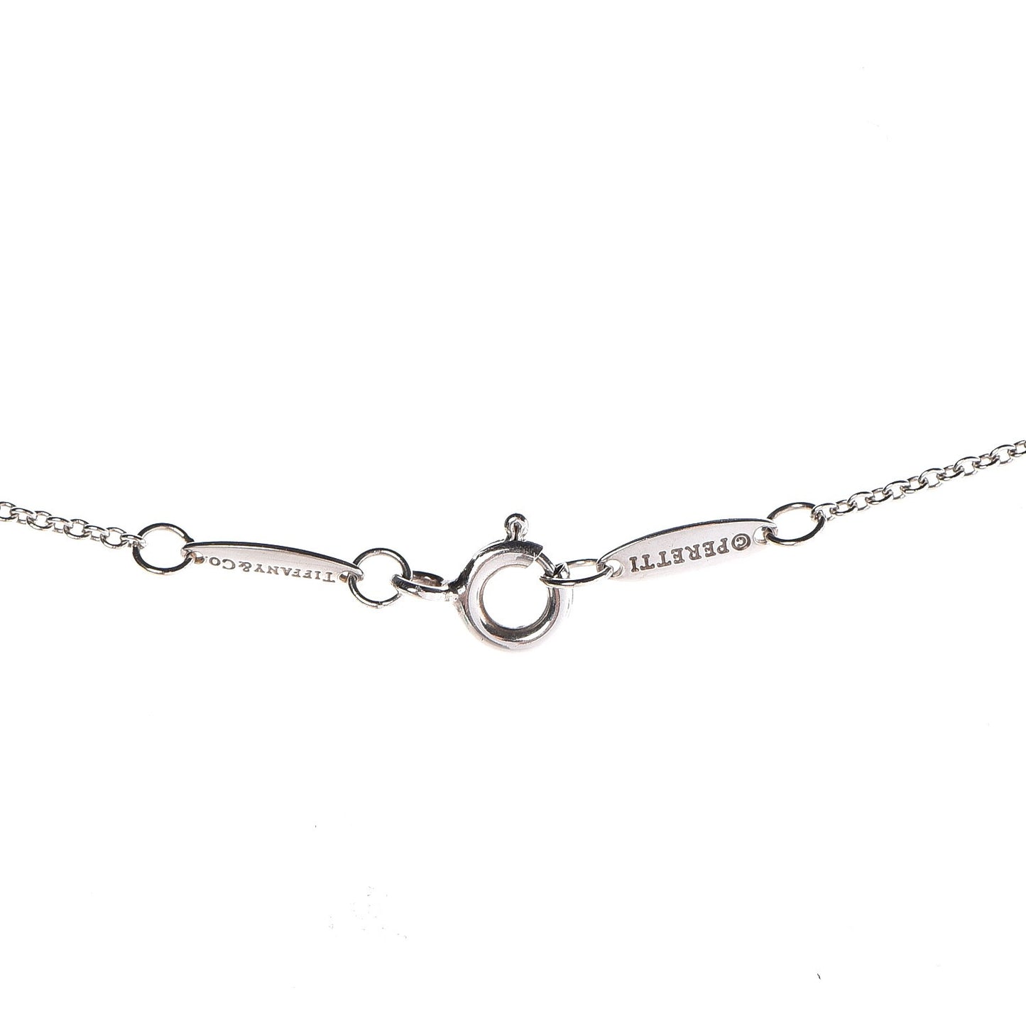 Sterling Silver Diamond .10ct Elsa Peretti Diamonds by the Yard Pendant Necklace
