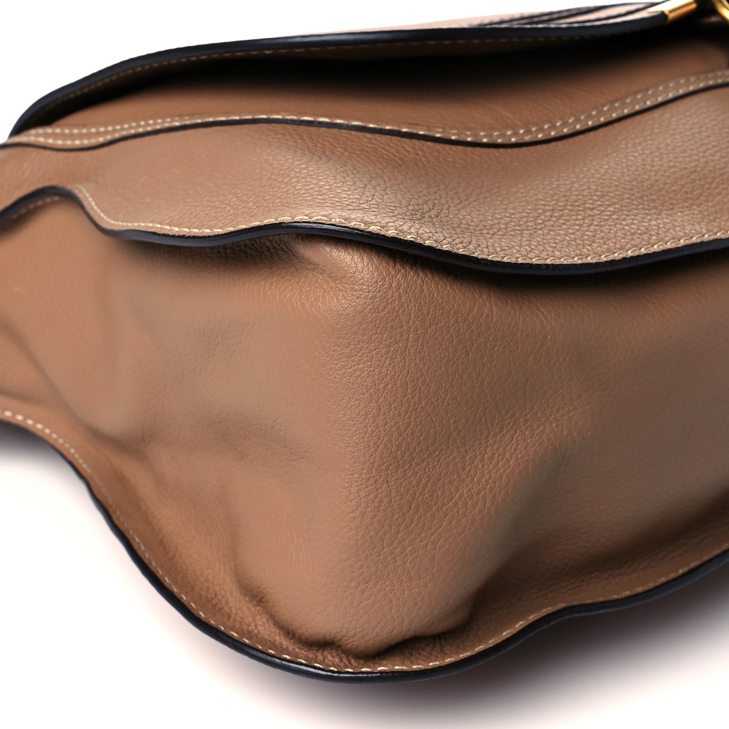 Calfskin Large Marcie Satchel Nut