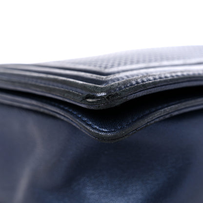 Chanel Lambskin Embossed New Medium Boy Cube Flap Navy 8 of 16