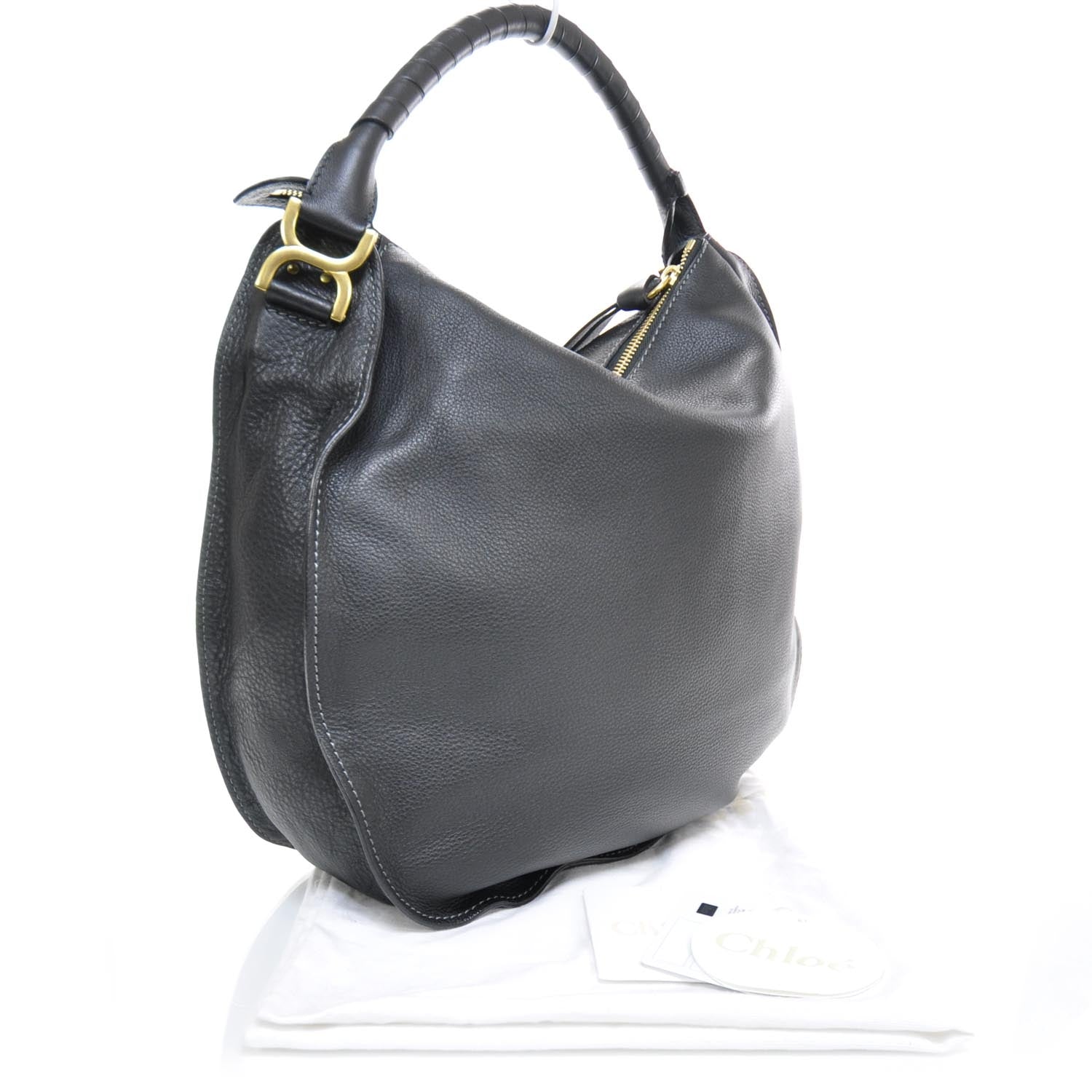 Chloe Leather Marcie Hobo Black 2 of 10