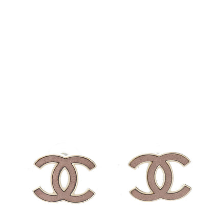 Chanel Lambskin CC Earrings Dark Beige 1 of 4
