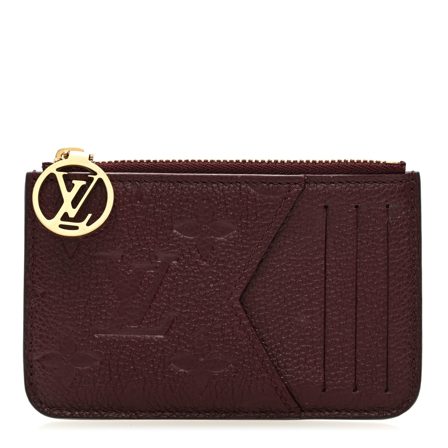 Empreinte Monogram Zipped Romy Card Holder Flamme
