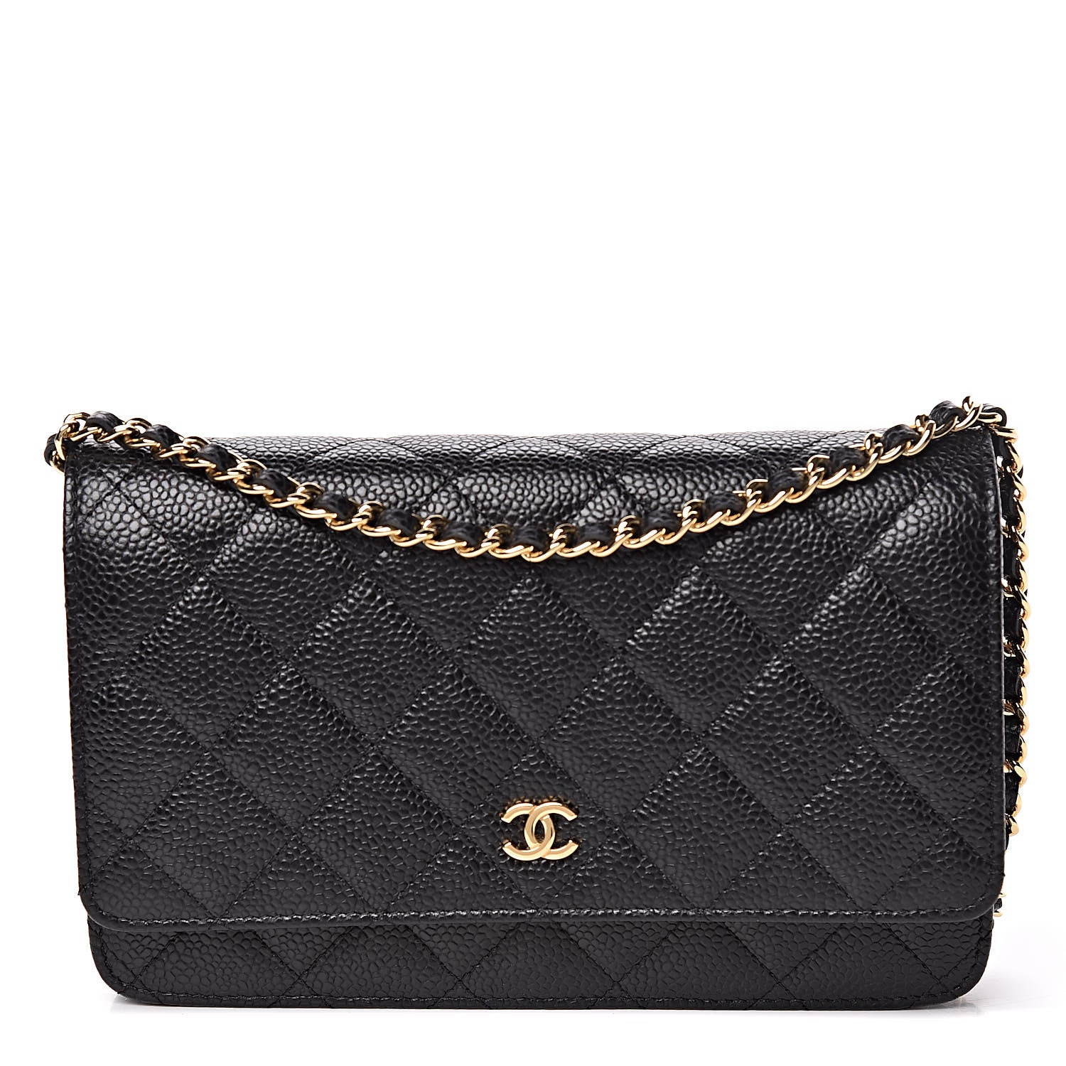 Chanel Caviar Quilted Wallet On Chain WOC Black 1 of 12