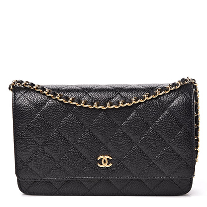 Chanel Caviar Quilted Wallet On Chain WOC Black 1 of 12
