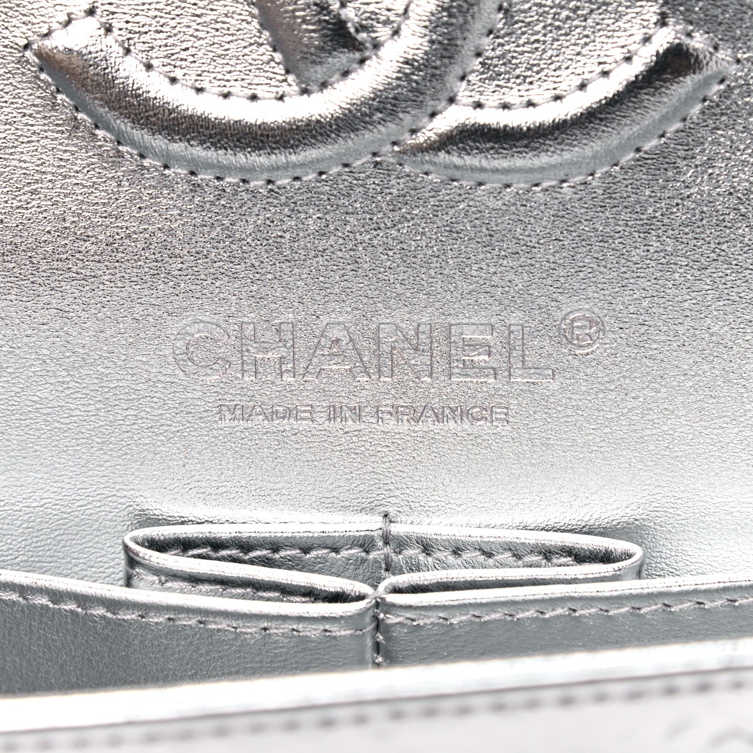 Chanel Hammered Metallic Calfskin Quilted Small Double Flap Silver 6 of 11