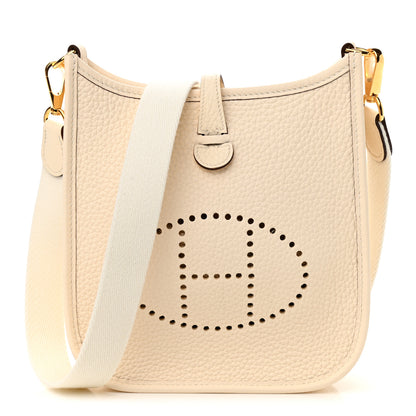 Hermes Taurillon Clemence Amazone Evelyne TPM Nata Craie 1 of 9