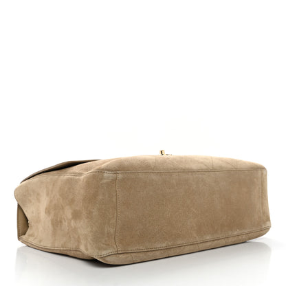 Chanel Suede Calfskin Souplissimo Maxi Flap Dark Beige 4 of 10