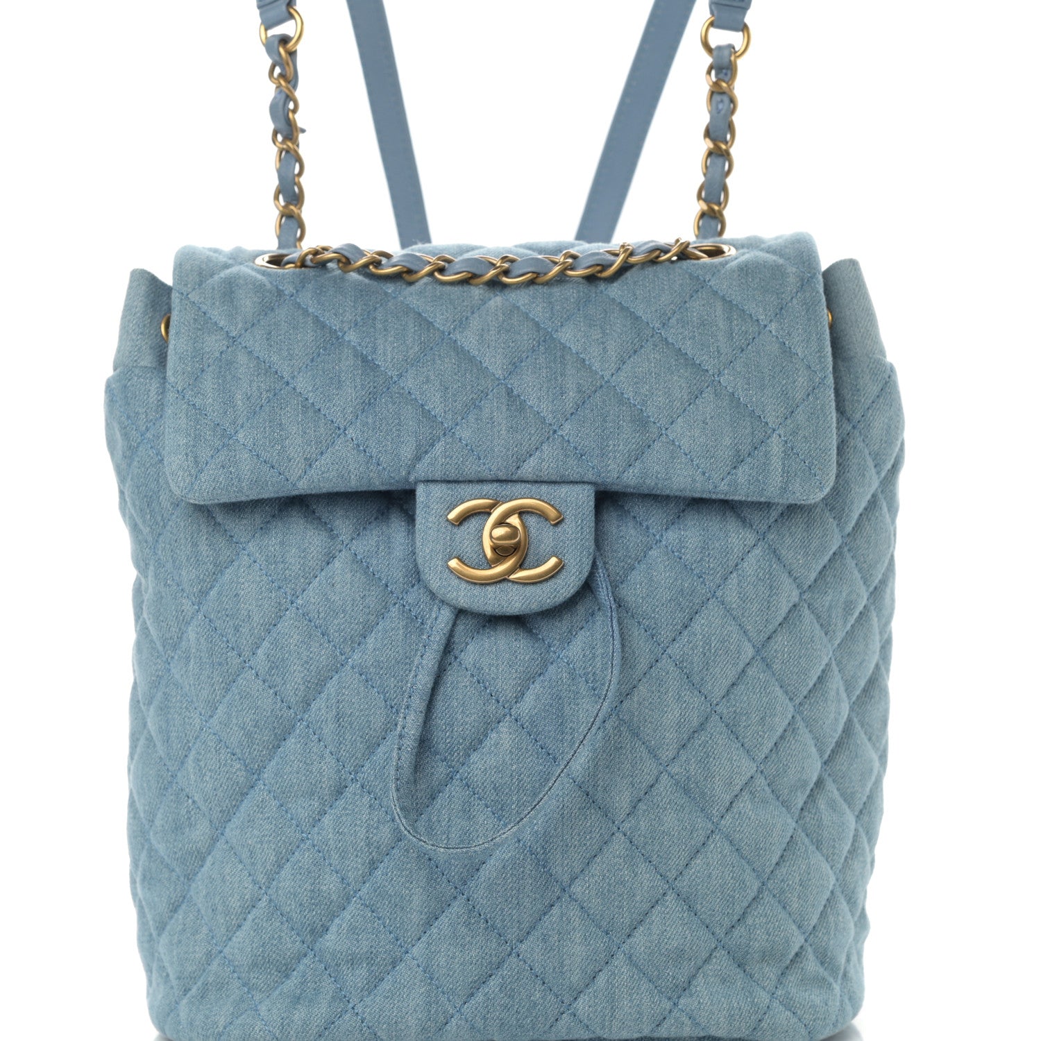 Chanel Washed Denim Quilted Small Urban Spirit Backpack Light Blue 8 of 11
