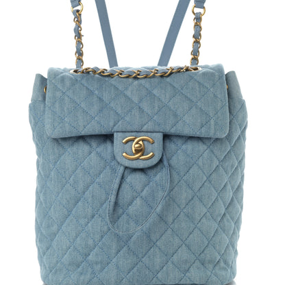 Chanel Washed Denim Quilted Small Urban Spirit Backpack Light Blue 8 of 11