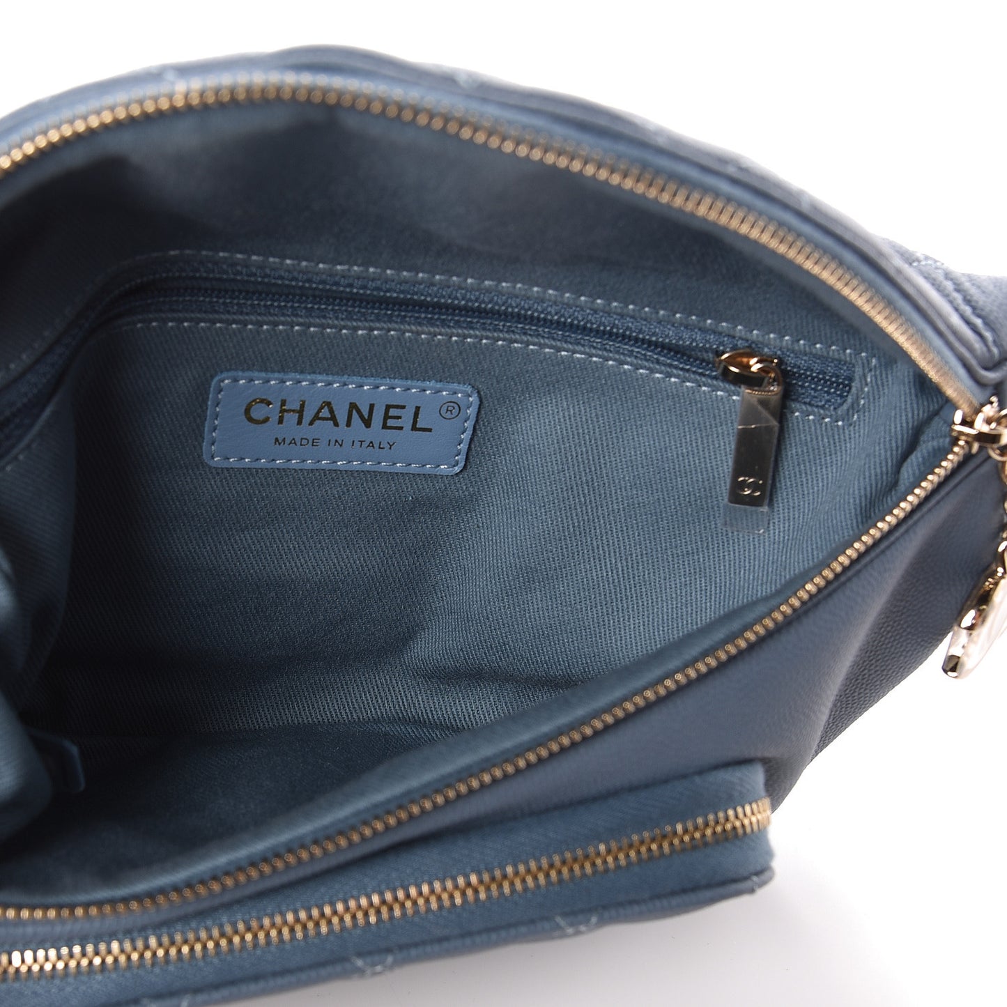 Caviar Quilted Business Affinity Waist Bag Blue