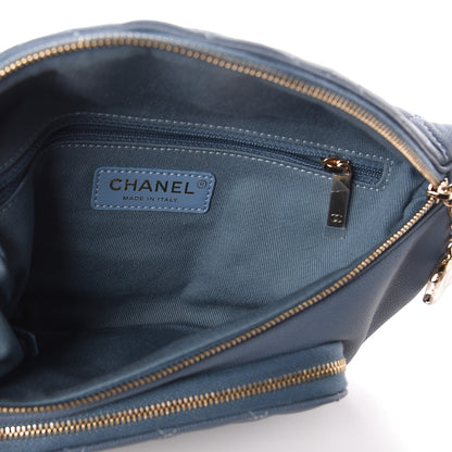 Chanel Caviar Quilted Business Affinity Waist Bag Blue 5 of 10