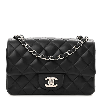 Chanel Lambskin Quilted Mini Rectangular Flap Black 1 of 11