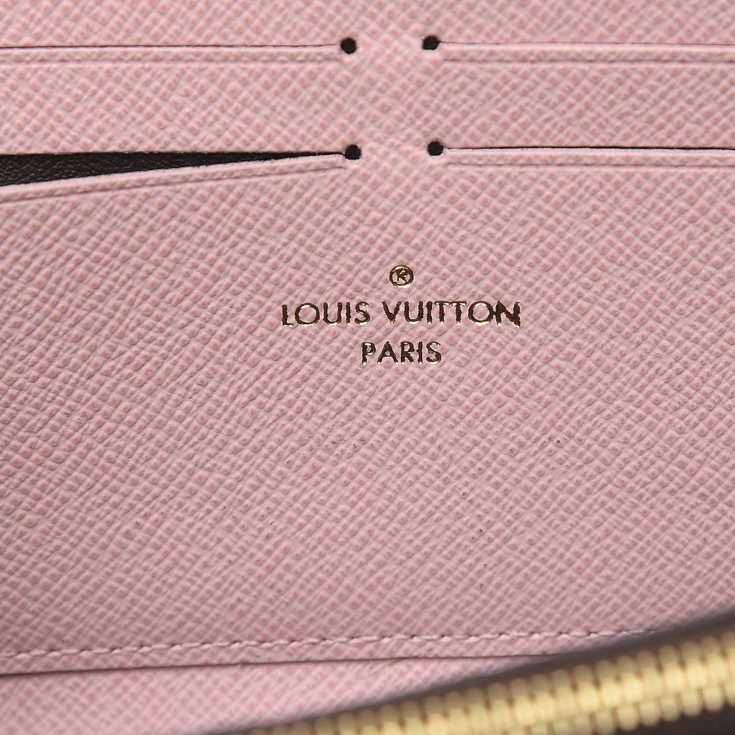 Monogram Clemence Wallet Rose Ballerine