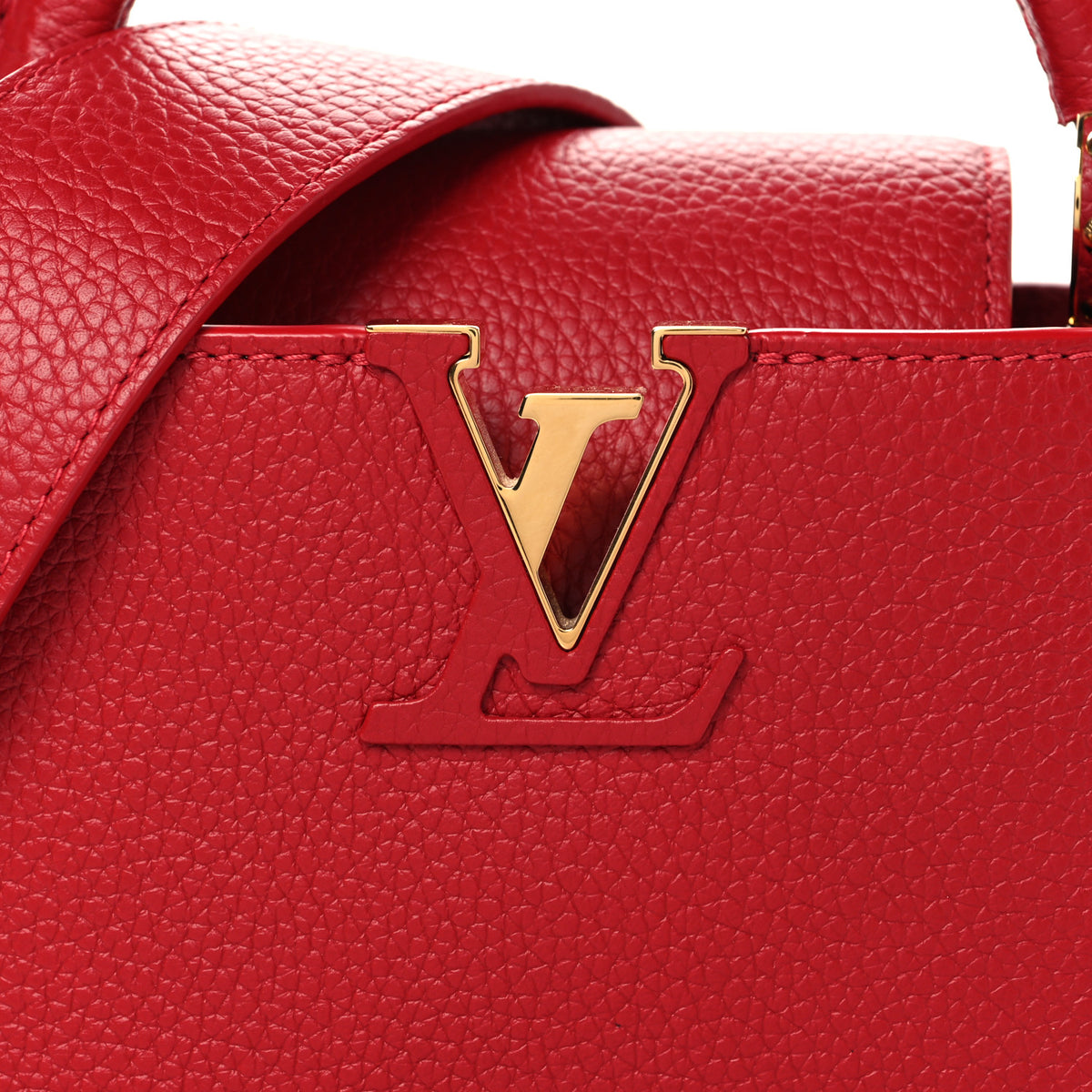 Louis Vuitton Taurillon Mini Capucines Scarlet 7 of 9