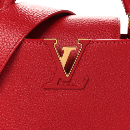 Louis Vuitton Taurillon Mini Capucines Scarlet 7 of 9