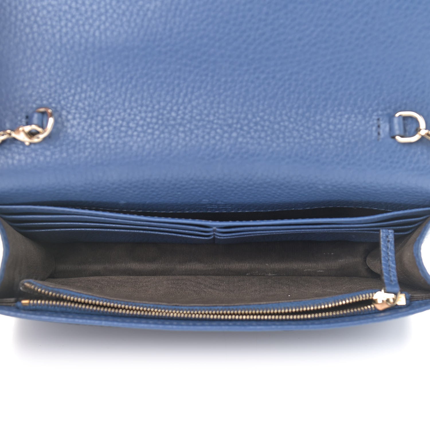 Gucci Pebbled Calfskin Soho Wallet on Chain Caspian 5 of 10