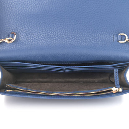 Gucci Pebbled Calfskin Soho Wallet on Chain Caspian 5 of 10