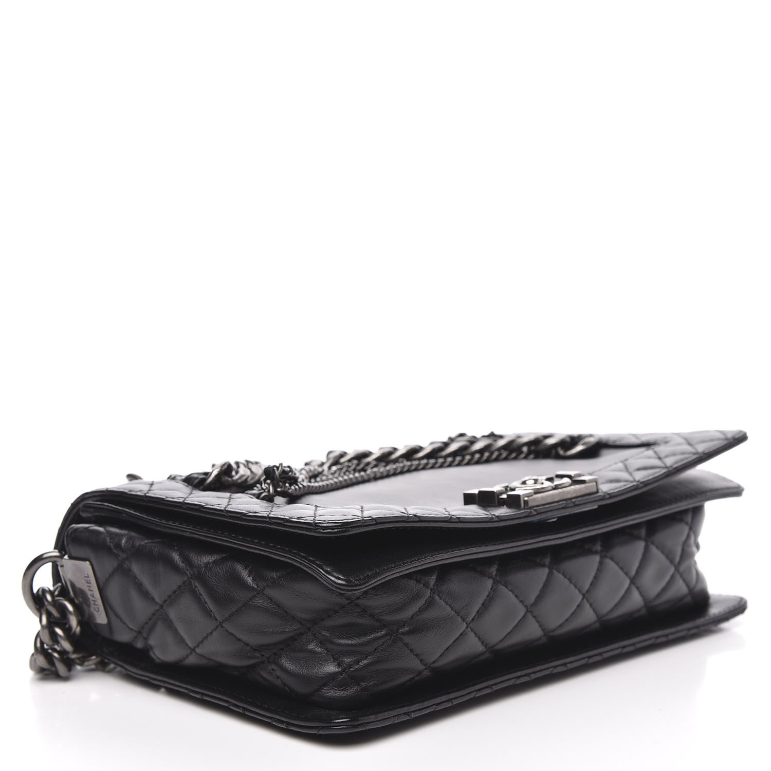 Chanel Calfskin Enchained Medium Boy Flap Black 4 of 14