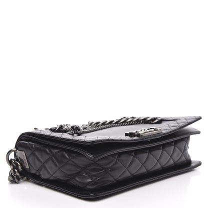 Chanel Calfskin Enchained Medium Boy Flap Black 4 of 14