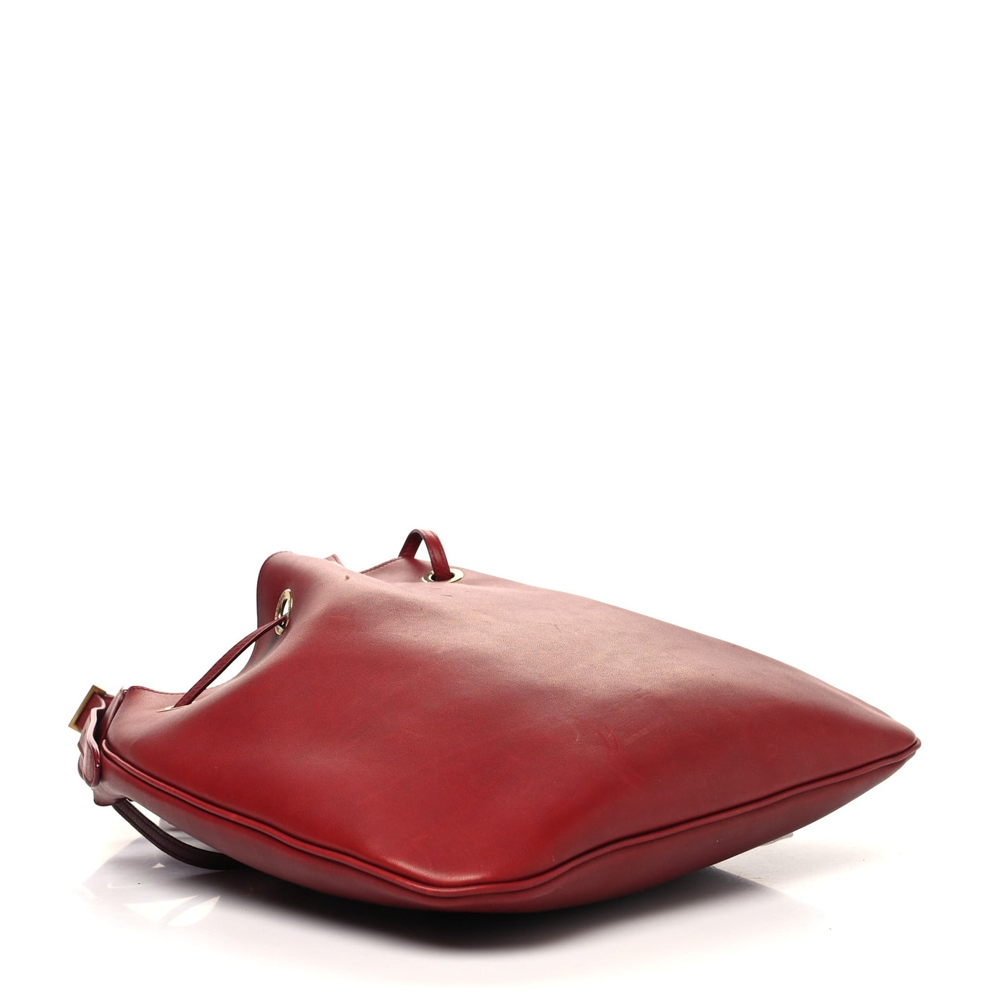 Calfskin Paris VII Medium Flat Hobo Red