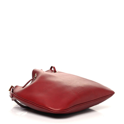 Saint Laurent Calfskin Paris VII Medium Flat Hobo Red 5 of 13
