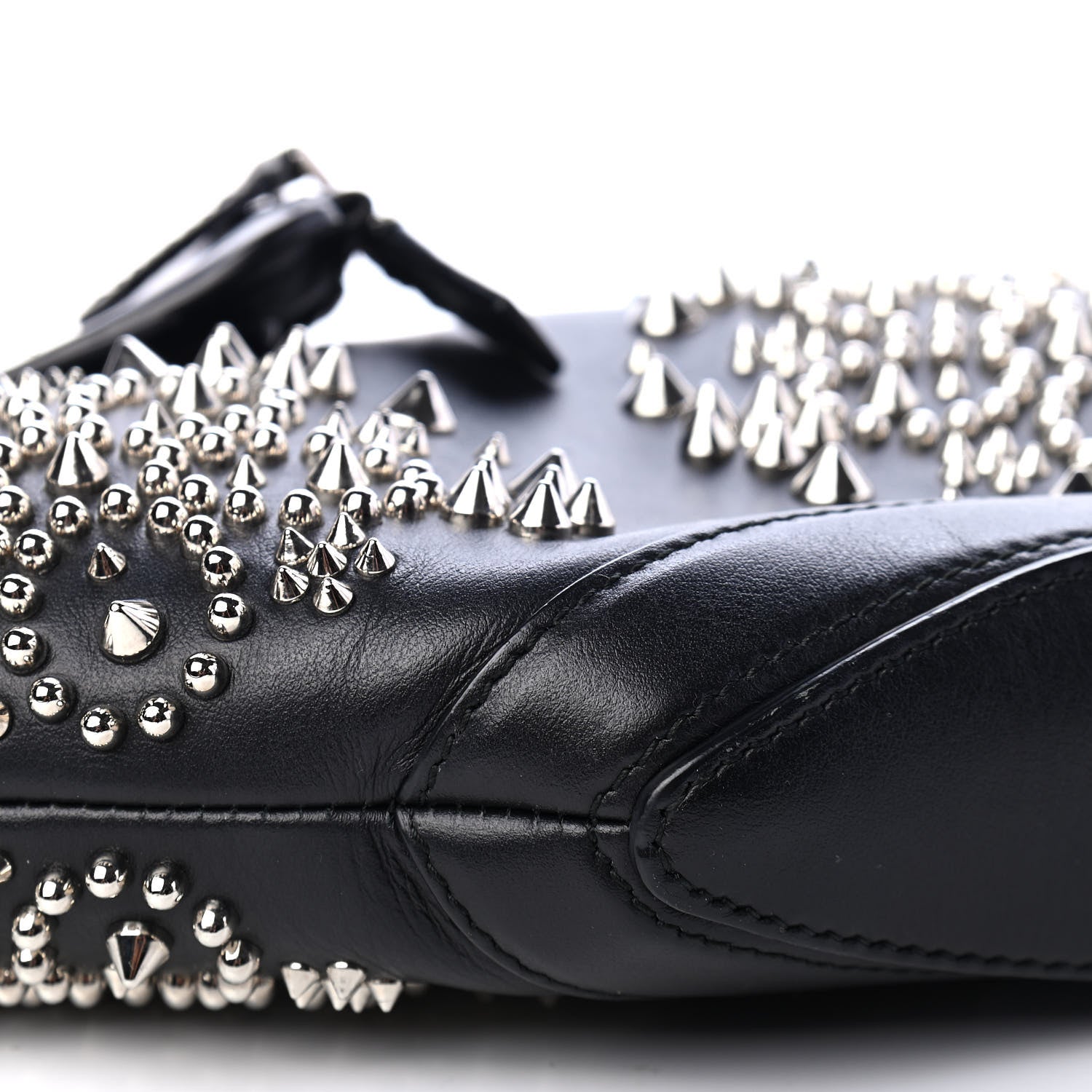 Alexander McQueen Calfskin Studded De Manta Clutch Black 8 of 9