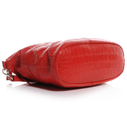 Givenchy Calfskin Crocodile Embossed Large Nightingale Red 4 of 9