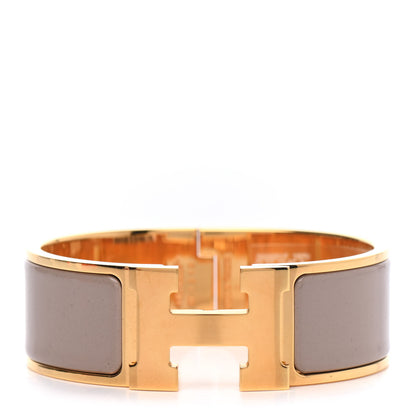 Hermes Enamel Wide Clic Clac H Bracelet PM Marron Glace 1 of 3