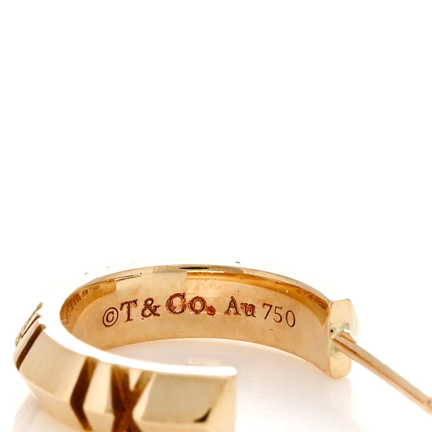 18K Yellow Gold Small Atlas X Hoop Earrings