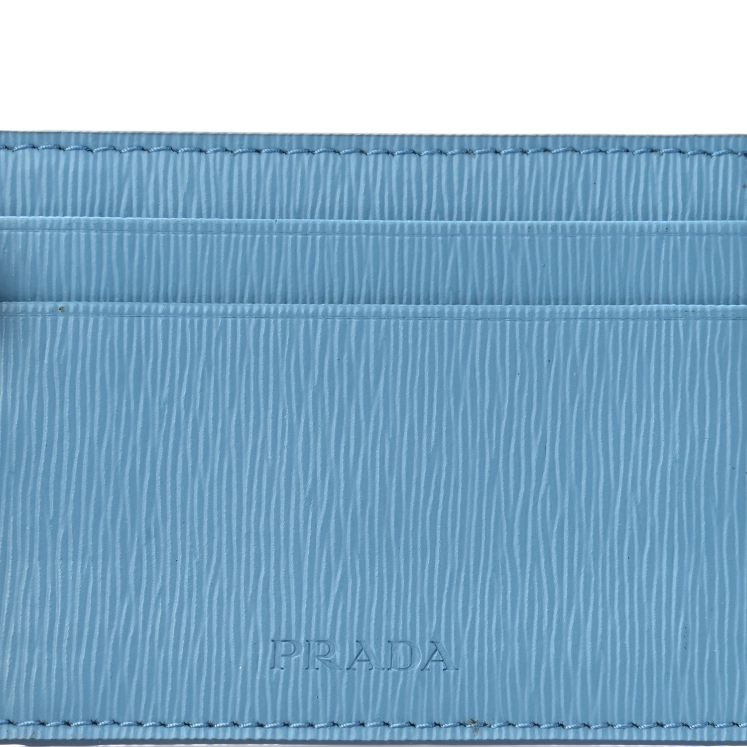 Prada Vitello Move Bi-Color Continental Flap Travel Wallet Bluette Astrale 10 of 18