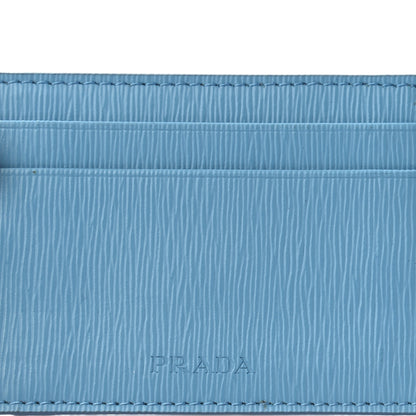 Prada Vitello Move Bi-Color Continental Flap Travel Wallet Bluette Astrale 10 of 18