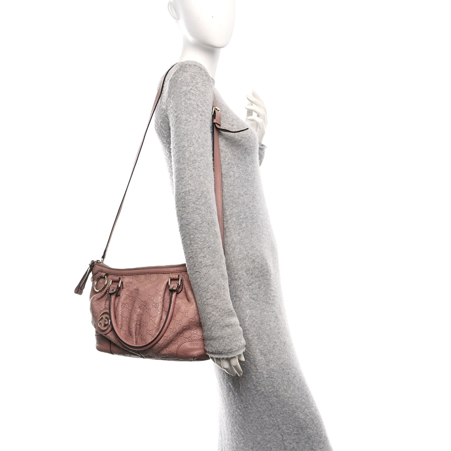 Guccissima Medium Sukey Top Handle Bag Dusty Rose