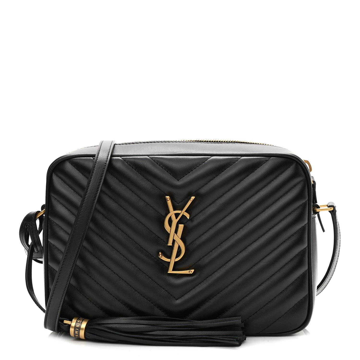 Saint Laurent Calfskin Matelasse Monogram Lou Camera Bag Black 1 of 10