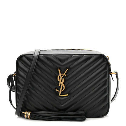 Saint Laurent Calfskin Matelasse Monogram Lou Camera Bag Black 1 of 10