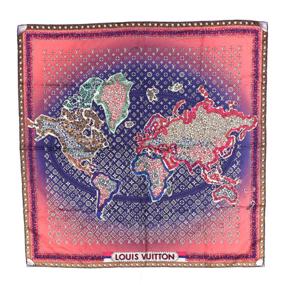 Louis Vuitton Silk Monogram LV World Square Scarf Multicolor 1 of 4
