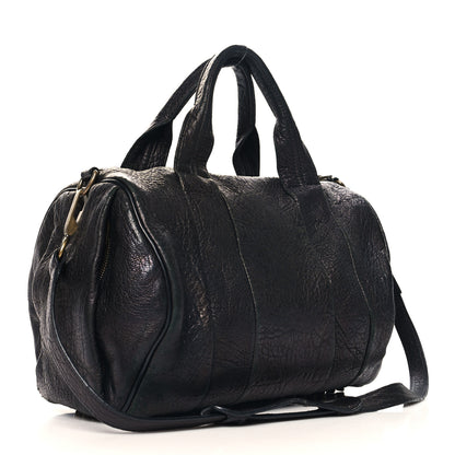 Alexander Wang Pebbled Lambskin Rocco Black Antique Brass Hardware 3 of 12