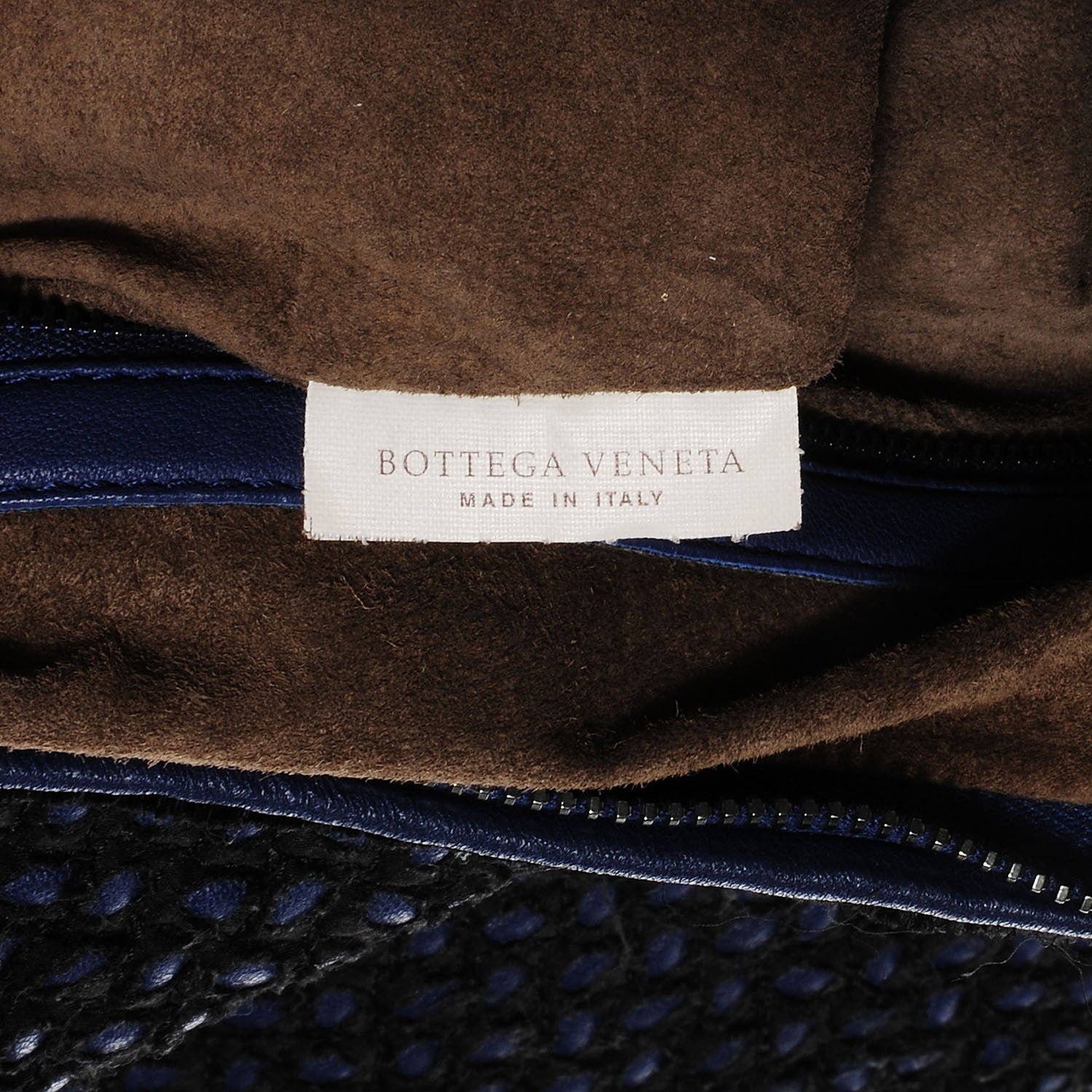 Bottega Veneta Nappa Silk Mini Ponza Devore Fuzzy Maxi Hobo Indigo 6 of 8