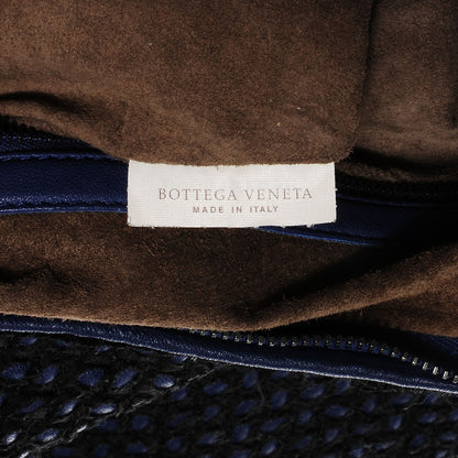 Bottega Veneta Nappa Silk Mini Ponza Devore Fuzzy Maxi Hobo Indigo 6 of 8