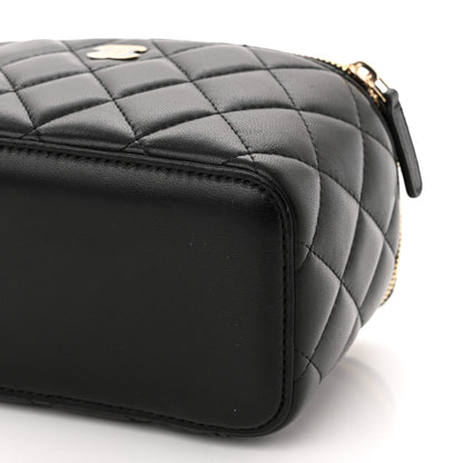 Chanel Lambskin Quilted Small Vanity Case With Chain Black 10 of 10